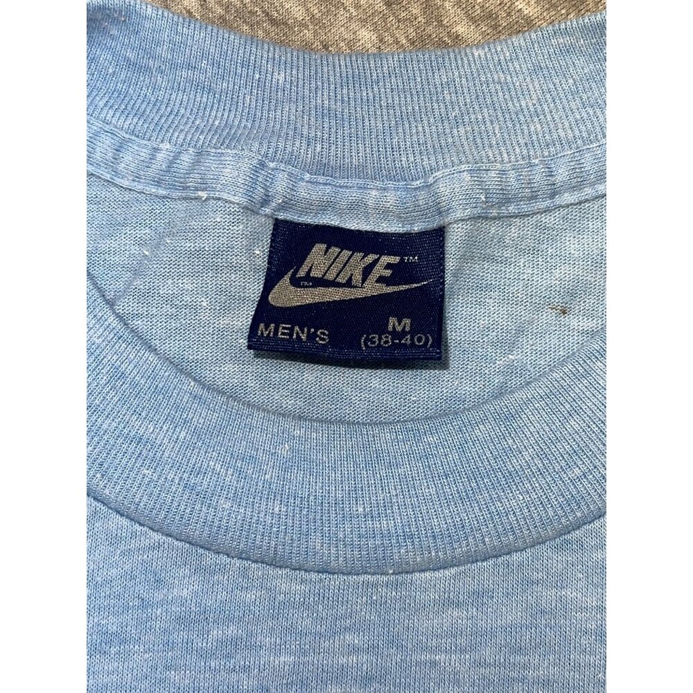 Vintage 1984 Nike Humana Rocket City Marathon Blue Graphic T-Shirt Mens M - Picture 5 of 9